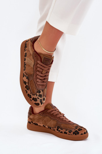 Zapatillas modelo zapatos. Femenino Daniel Lopez Just Dare SS2D4017 con estampados de piel de leopardo