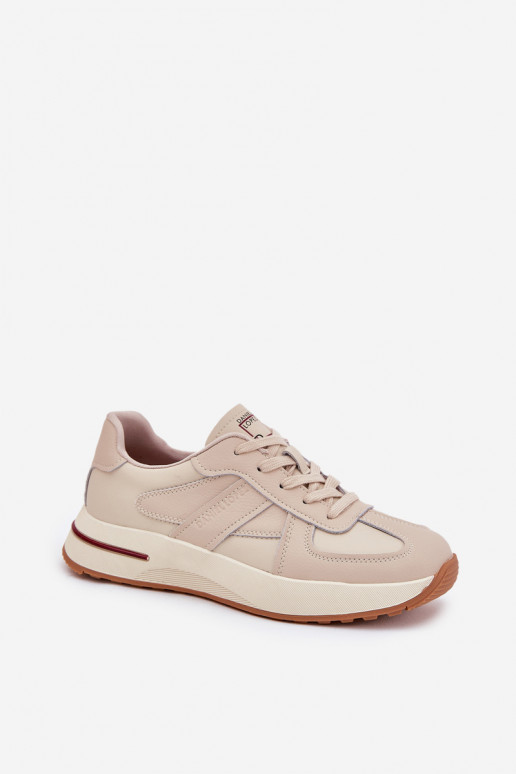 Piel Calzado deportivo de mujer, zapatillas de deporte. Daniel Lopez Just Dare SS2D4043 beige