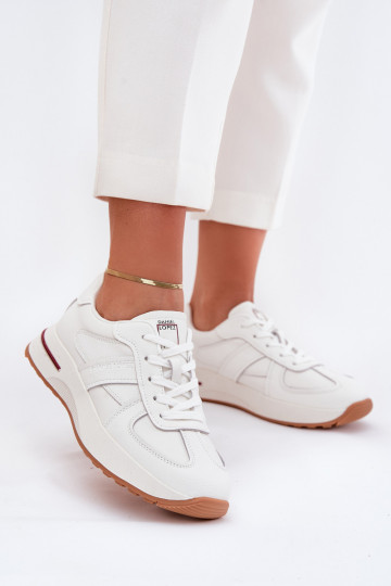 Zapatillas deportivas de mujer de piel Daniel Lopez Just Dare SS2D4042 color blanco 2