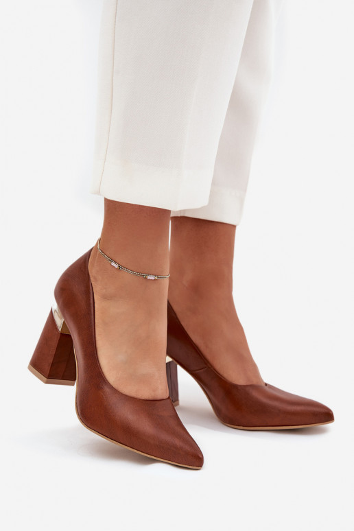 Piel Zapatos LeAski 3117 marron oscuro