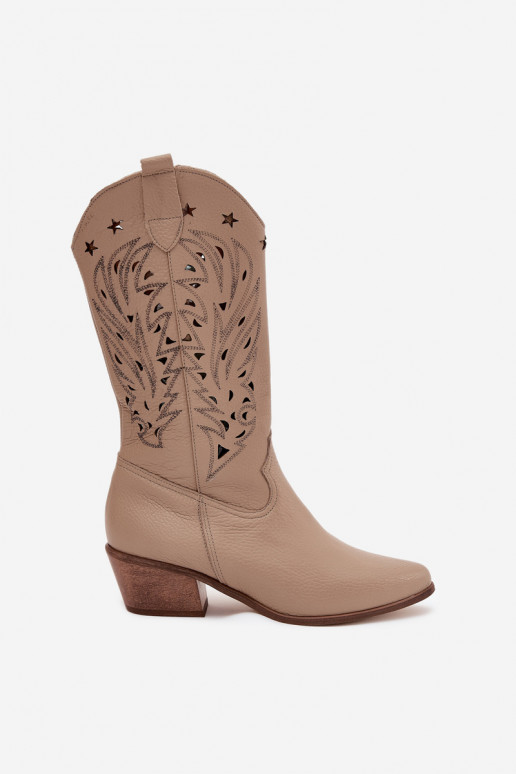 Piel botasAżuroAą CholeAką Zazoo 3714 beige