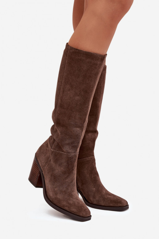 de gamuza botas con tacones Cerrar color marrón Lissara de gamuza botas con tacones Cerrar color marrón Lissara
