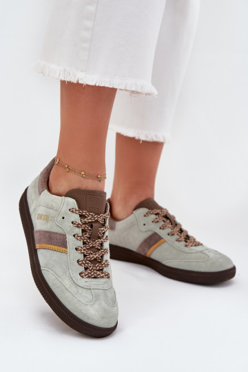 Zapatillas deportivas de caña baja de ante para mujer Big Star SS274678 HI-POLY SYSTEM, color menta 2