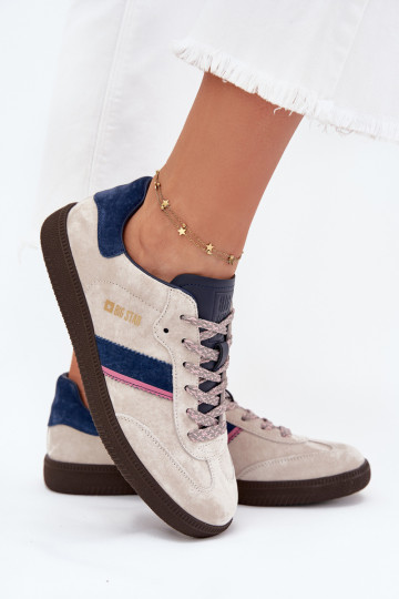 Zapatillas deportivas de caña baja de ante para mujer Big Star SS274679 HI-POLY SYSTEM, grises