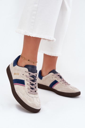 Zapatillas deportivas de caña baja de ante para mujer Big Star SS274679 HI-POLY SYSTEM, grises 2