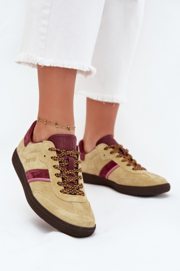 Zapatillas deportivas de caña baja de ante para mujer Big Star SS274680 HI-POLY SYSTEM, color lima