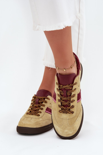 Zapatillas deportivas de caña baja de ante para mujer Big Star SS274680 HI-POLY SYSTEM, color lima 2