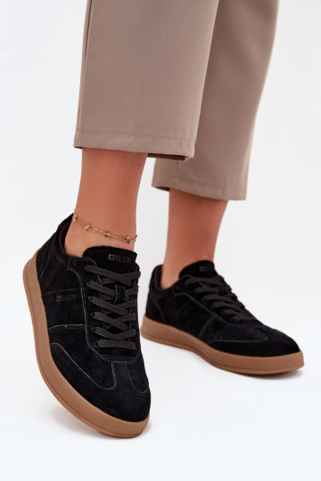 Zapatillas de ante para mujer Big Star SS274673 HI-POLY SYSTEM, negras 2