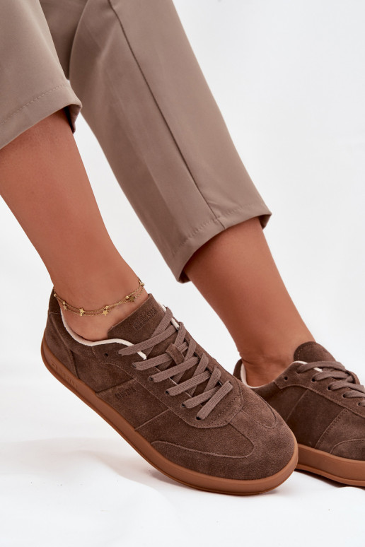 de gamuza Zapatillas modelo zapatos. Femenino Big Star SS274676 HI-POLY SYSTEM color marrón