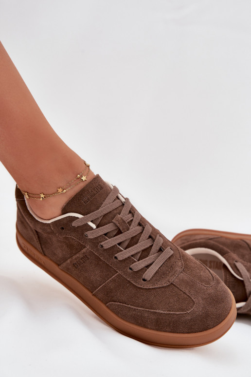 de gamuza Zapatillas modelo zapatos. Femenino Big Star SS274676 HI-POLY SYSTEM color marrón
