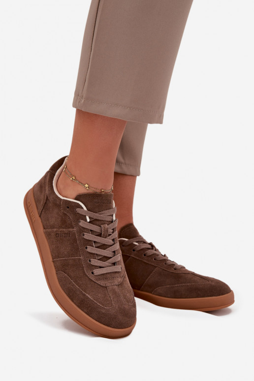 de gamuza Zapatillas modelo zapatos. Femenino Big Star SS274676 HI-POLY SYSTEM color marrón