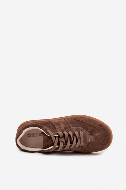de gamuza Zapatillas modelo zapatos. Femenino Big Star SS274676 HI-POLY SYSTEM color marrón
