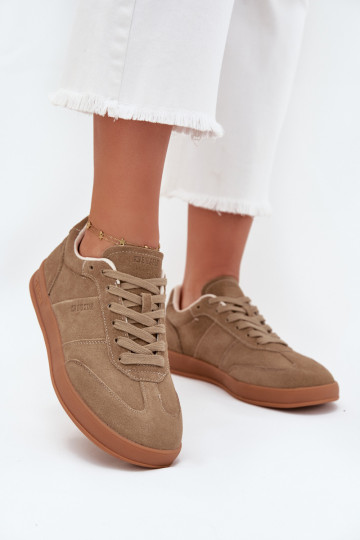 Zapatillas de ante para mujer Big Star SS274675 HI-POLY SYSTEM, color arena 2