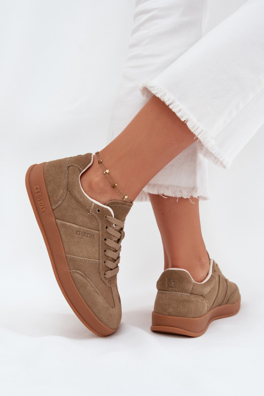 de gamuza Zapatillas modelo zapatos. Femenino Big Star SS274675 HI-POLY SYSTEM beige