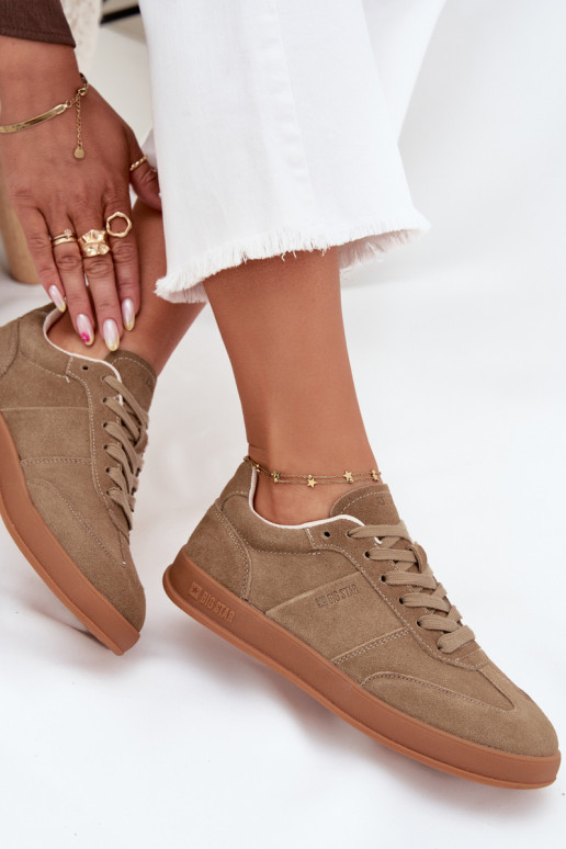 de gamuza Zapatillas modelo zapatos. Femenino Big Star SS274675 HI-POLY SYSTEM beige