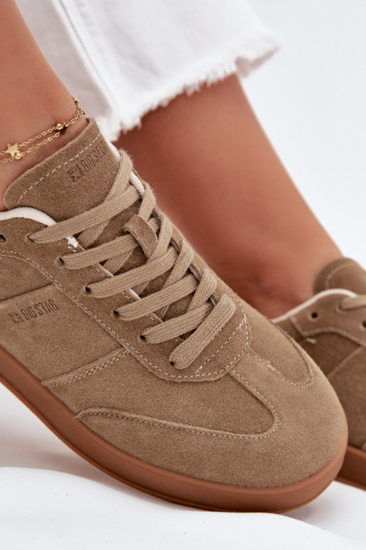 de gamuza Zapatillas modelo zapatos. Femenino Big Star SS274675 HI-POLY SYSTEM beige