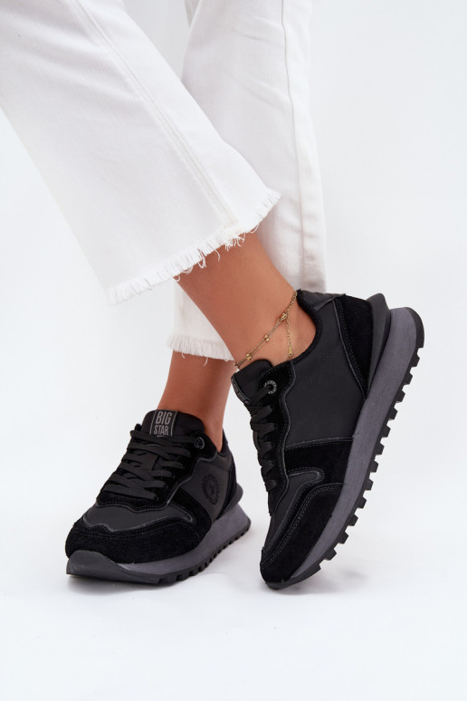 Piel Zapatillas modelo zapatos. Femenino Big Star OO274529 HI-POLY SYSTEM de color negro