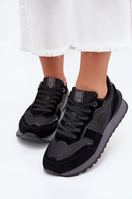 Piel Zapatillas modelo zapatos. Femenino Big Star OO274529 HI-POLY SYSTEM de color negro