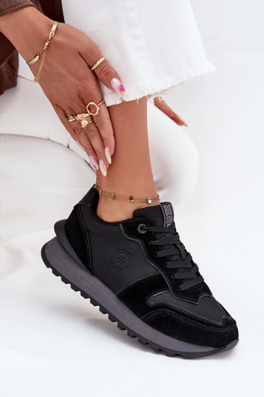 Piel Zapatillas modelo zapatos. Femenino Big Star OO274529 HI-POLY SYSTEM de color negro