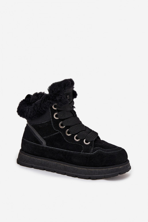 de gamuza Botas de nieve zapatos Femenino con una plataforma con un abrigo de piel Big Star SS274369 de color negro de gamuza Botas de nieve zapatos Femenino con una plataforma con un abrigo de piel Big Star SS274369 de color negro