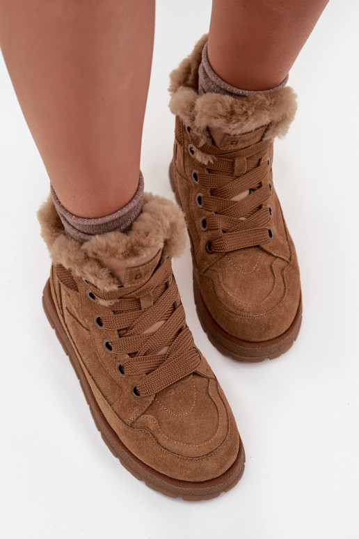 de gamuza Botas de nieve zapatos Femenino con una plataforma con un abrigo de piel Big Star SS274370 color marrón de gamuza Botas de nieve zapatos Femenino con una plataforma con un abrigo de piel Big Star SS274370 color marrón