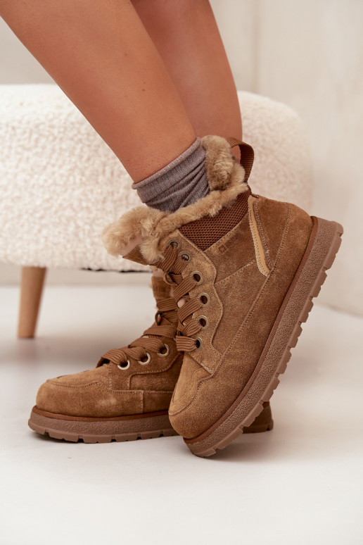 de gamuza Botas de nieve zapatos Femenino con una plataforma con un abrigo de piel Big Star SS274370 color marrón de gamuza Botas de nieve zapatos Femenino con una plataforma con un abrigo de piel Big Star SS274370 color marrón