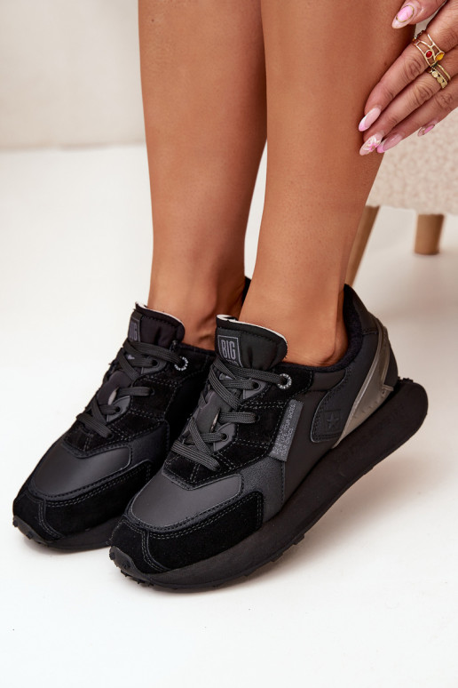 Piel Zapatillas modelo zapatos. Femenino Big Star OO274562 Hi-Poly System de color negro Piel Zapatillas modelo zapatos. Femenino Big Star OO274562 Hi-Poly System de color negro