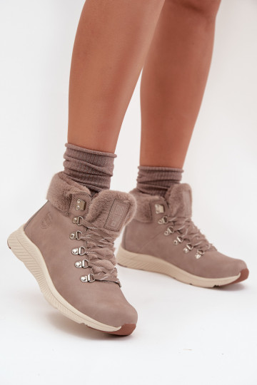 Botas de piel para mujer Big Star MM274487 color gris