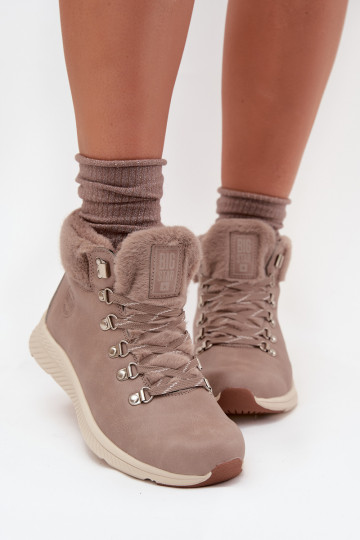 zapatos Femenino con un abrigo de piel Big Star MM274487 color gris 2