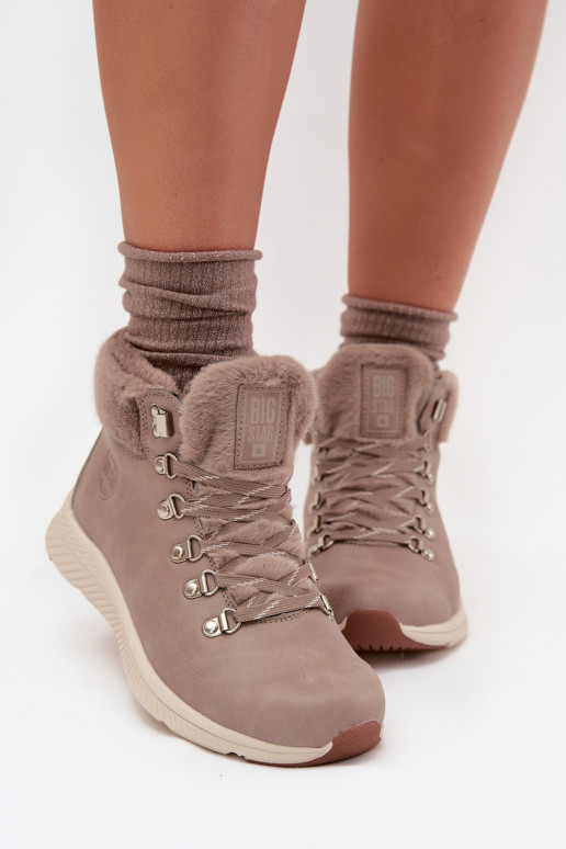 zapatos Femenino con un abrigo de piel Big Star MM274487 color gris zapatos Femenino con un abrigo de piel Big Star MM274487 color gris