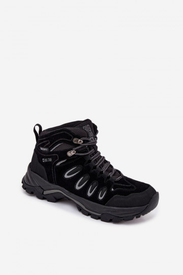 Botas de senderismo de cuero para hombre Big Star OO17433 HI-POLY SYSTEM color negro