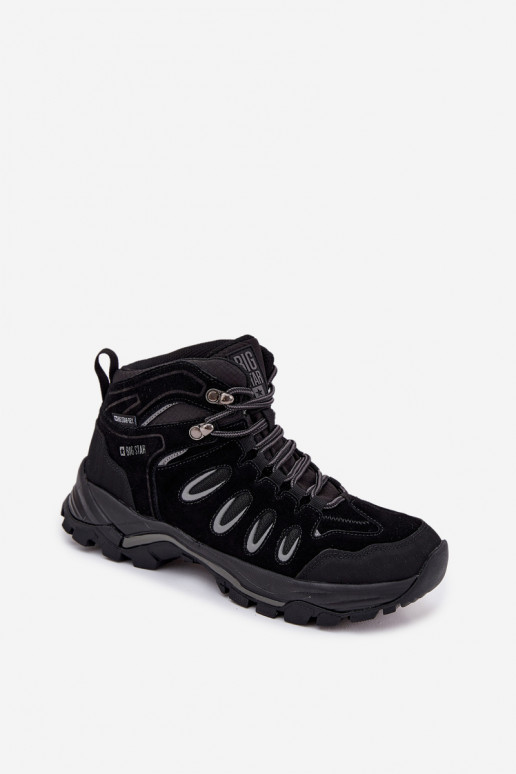 Piel botas de montaña Tiene quesculino Big Star OO17433 HI-POLY SYSTEM de color negro Piel botas de montaña Tiene quesculino Big Star OO17433 HI-POLY SYSTEM de color negro