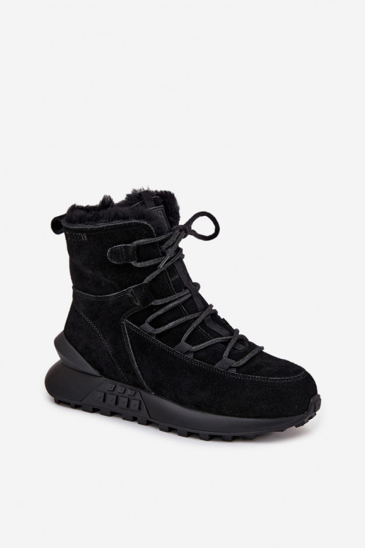 de gamuza Botas de nieve Femenino con un abrigo de piel Big Star SS274319 de color negro de gamuza Botas de nieve Femenino con un abrigo de piel Big Star SS274319 de color negro