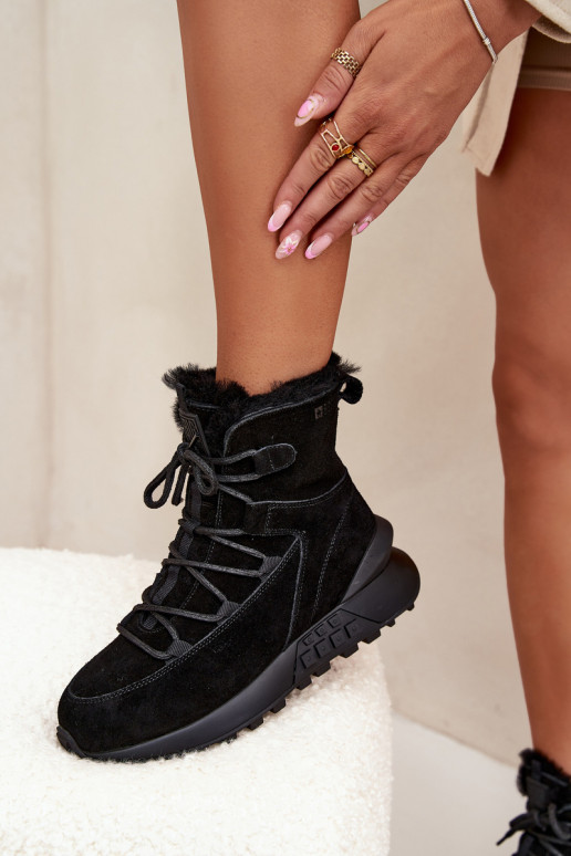 de gamuza Botas de nieve Femenino con un abrigo de piel Big Star SS274319 de color negro de gamuza Botas de nieve Femenino con un abrigo de piel Big Star SS274319 de color negro