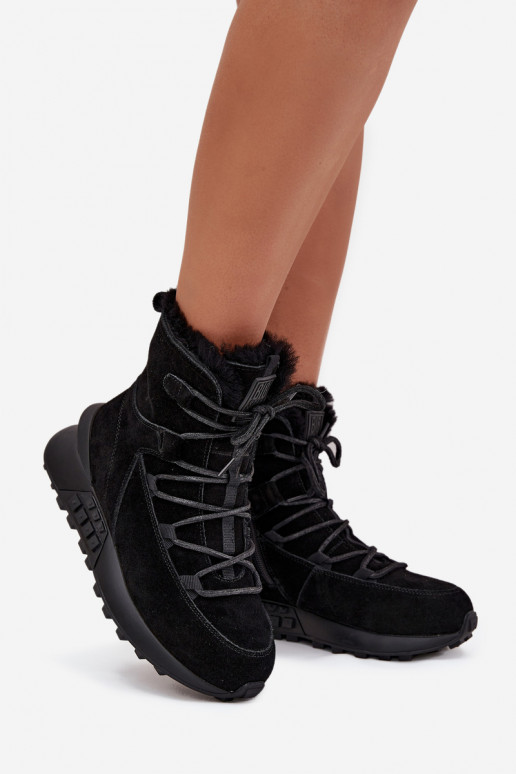 de gamuza Botas de nieve Femenino con un abrigo de piel Big Star SS274319 de color negro de gamuza Botas de nieve Femenino con un abrigo de piel Big Star SS274319 de color negro