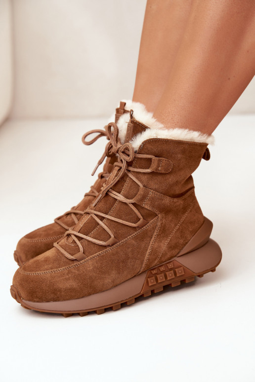 de gamuza Botas de nieve Femenino con un abrigo de piel Big Star SS274318 color marrón de gamuza Botas de nieve Femenino con un abrigo de piel Big Star SS274318 color marrón