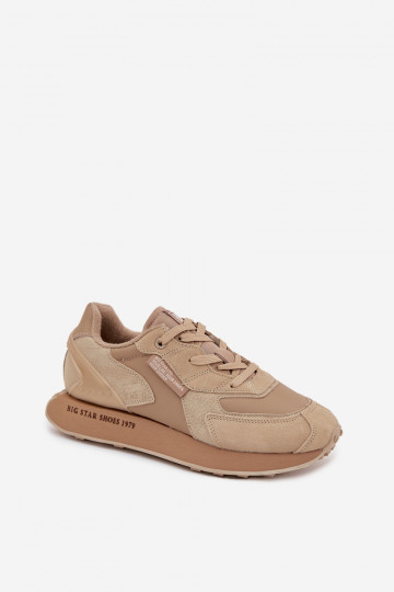 Piel Zapatillas modelo zapatos. Tiene quesculino Big Star OO174298 Hi-Poly System beige