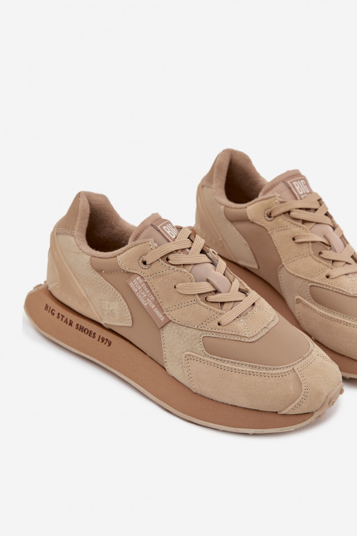 Piel Zapatillas modelo zapatos. Tiene quesculino Big Star OO174298 Hi-Poly System beige