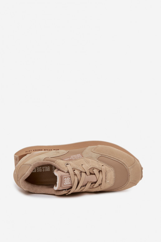 Piel Zapatillas modelo zapatos. Tiene quesculino Big Star OO174298 Hi-Poly System beige