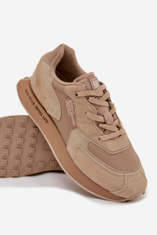 Piel Zapatillas modelo zapatos. Tiene quesculino Big Star OO174298 Hi-Poly System beige