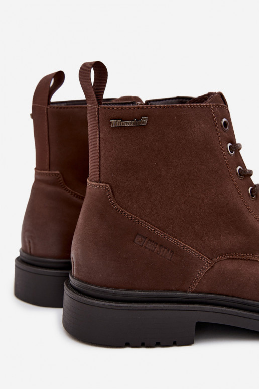 Piel calentamiento Botas Tiene quesculino Al castillo Big Star OO174149 CzekoladoAe Piel calentamiento Botas Tiene quesculino Al castillo Big Star OO174149 CzekoladoAe