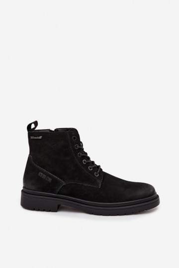 Botines de cuero cálidos para hombre Big Star OO174148 color negro 2
