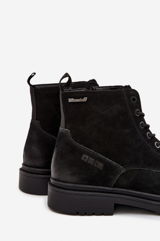 Piel calentamiento Botas Tiene quesculino Al castillo Big Star OO174148 de color negro Piel calentamiento Botas Tiene quesculino Al castillo Big Star OO174148 de color negro