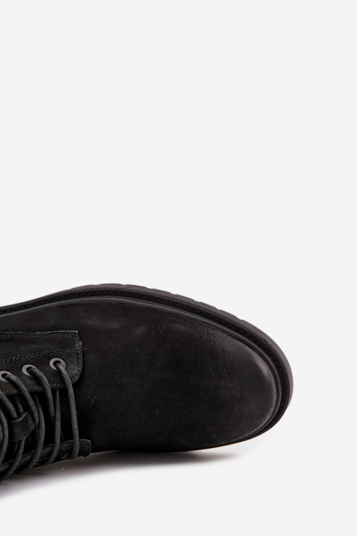 Piel calentamiento Botas Tiene quesculino Al castillo Big Star OO174148 de color negro Piel calentamiento Botas Tiene quesculino Al castillo Big Star OO174148 de color negro