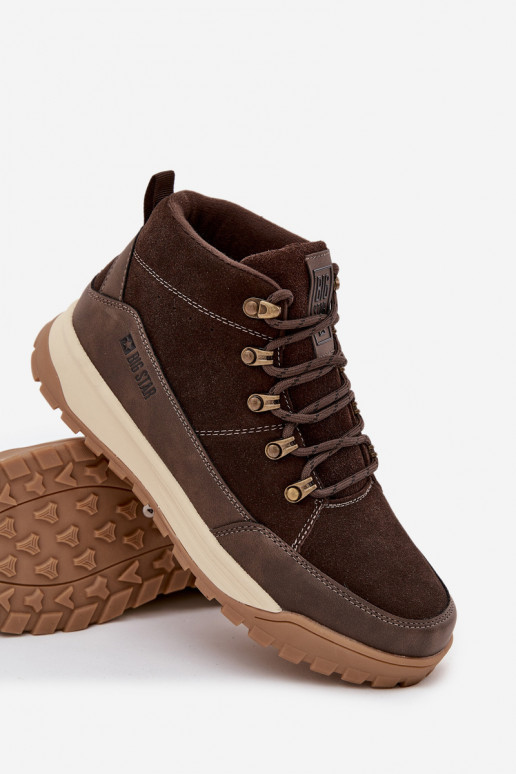 de gamuza botas de montaña Tiene quesculino Big Star SS174263 color marrón de gamuza botas de montaña Tiene quesculino Big Star SS174263 color marrón