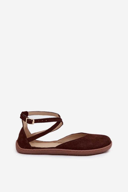 Bailarinas de ante Femenino Barefoot con rayas Zazoo 191 CzekoladoAe Bailarinas de ante Femenino Barefoot con rayas Zazoo 191 CzekoladoAe