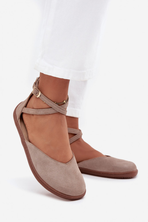 Bailarinas de ante Femenino Barefoot con rayas Zazoo 191 color gris Bailarinas de ante Femenino Barefoot con rayas Zazoo 191 color gris