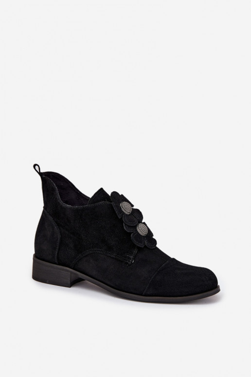 de gamuza zapatos Femenino Con decoracionesi con motivos floraleskami Zazoo 3080 de color negro de gamuza zapatos Femenino Con decoracionesi con motivos floraleskami Zazoo 3080 de color negro