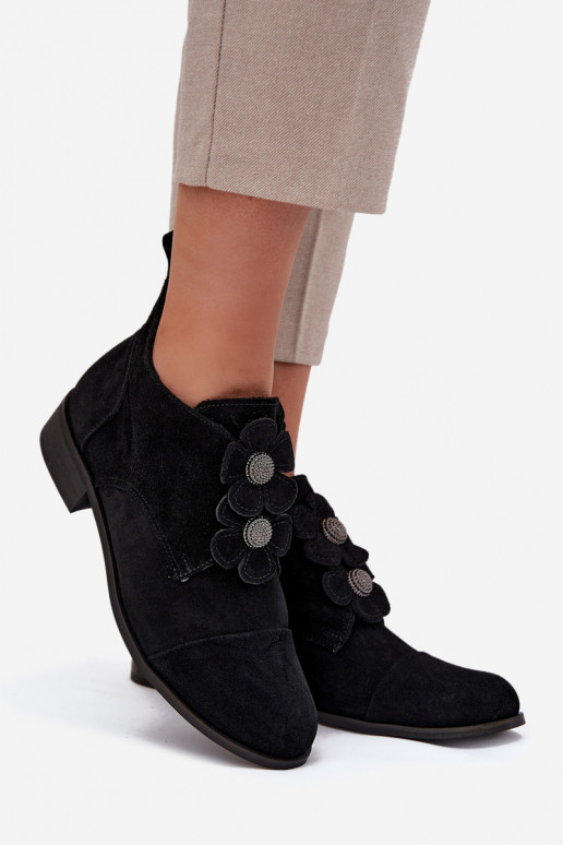 de gamuza zapatos Femenino Con decoracionesi con motivos floraleskami Zazoo 3080 de color negro de gamuza zapatos Femenino Con decoracionesi con motivos floraleskami Zazoo 3080 de color negro