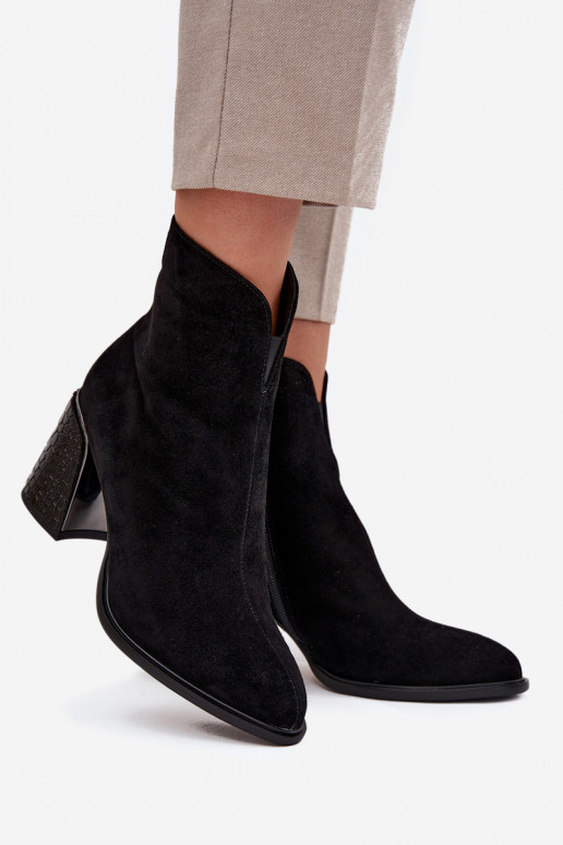 de gamuza Botas de mujer con una huella calentamiento Vinceza 66801 de color negro de gamuza Botas de mujer con una huella calentamiento Vinceza 66801 de color negro